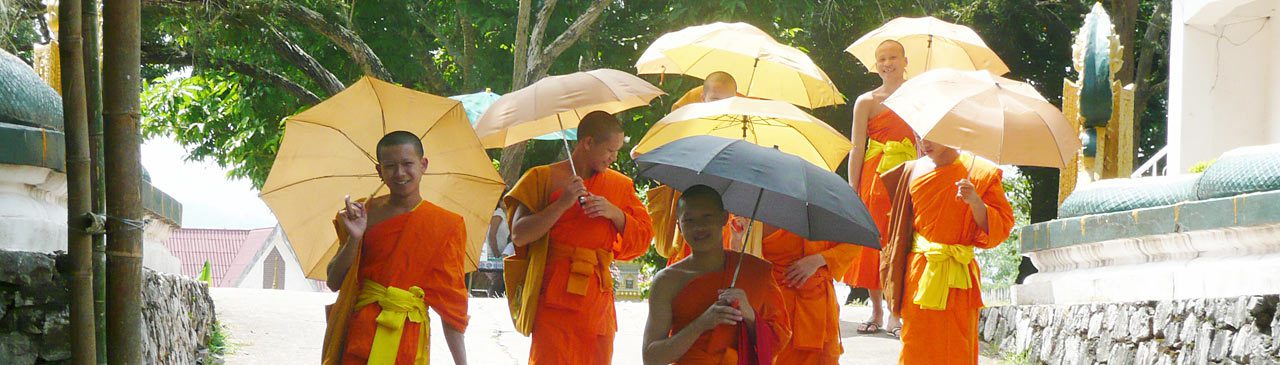 Laos Mönche in Vintiane